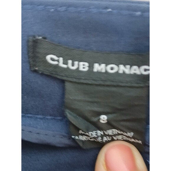 Club Monaco Womens Pants Navy Skinny  Size 8 High Rise Trousers Pockets Front - Picture 16 of 16